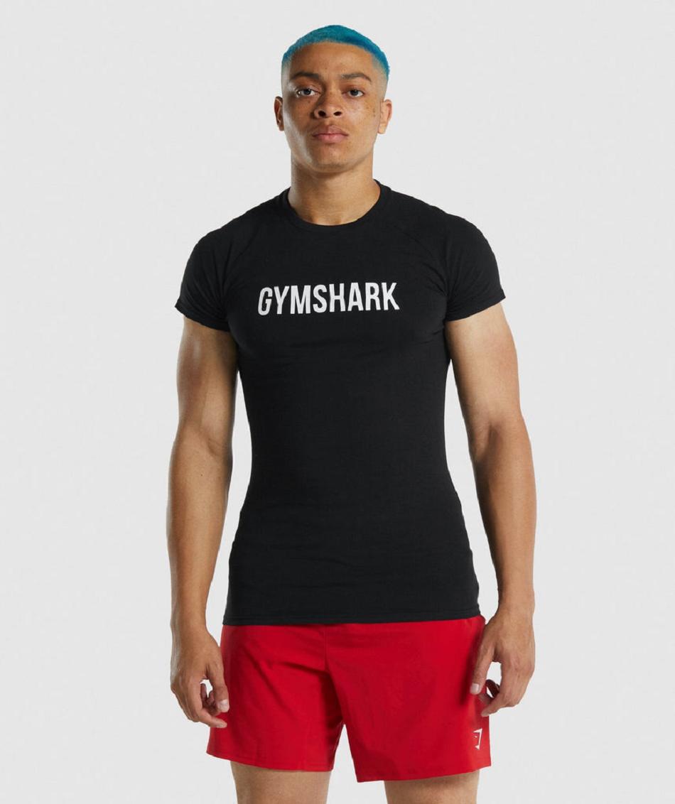 Gymshark Apollo Muške T Shirts Crne | HR 2367HAP